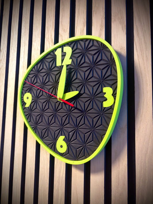 Moderne Design-Wanduhr | 3D-Druck & CNC gefertigt