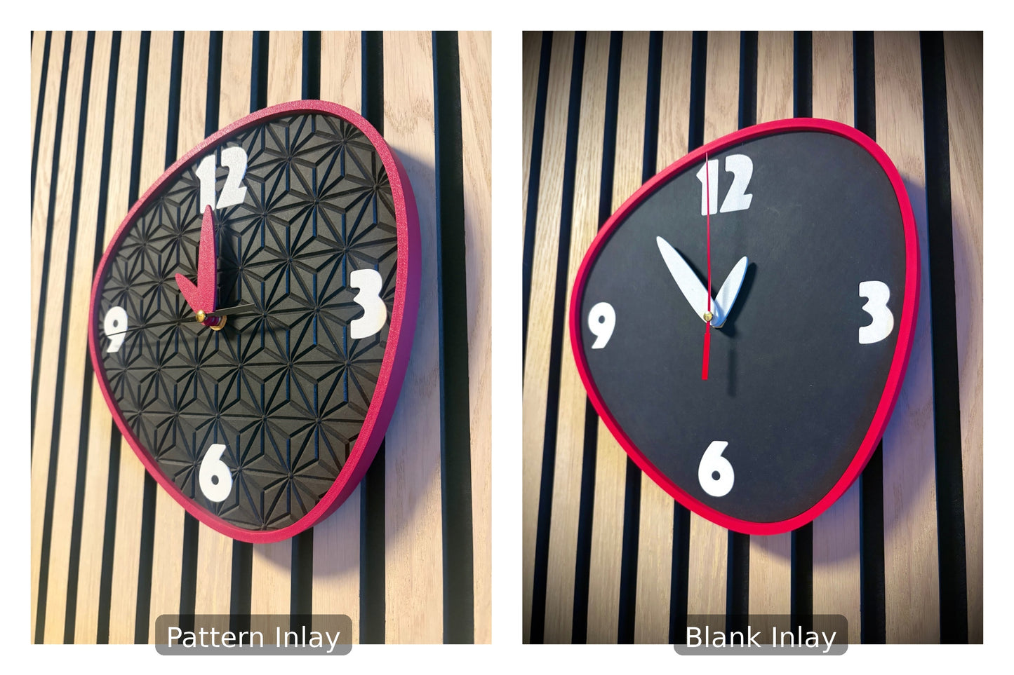 Moderne Design-Wanduhr | 3D-Druck & CNC gefertigt
